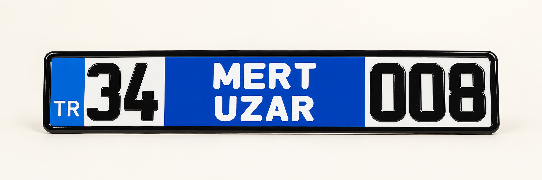 Mavi Dekor Plaka – TR 34 MERT UZAR 008